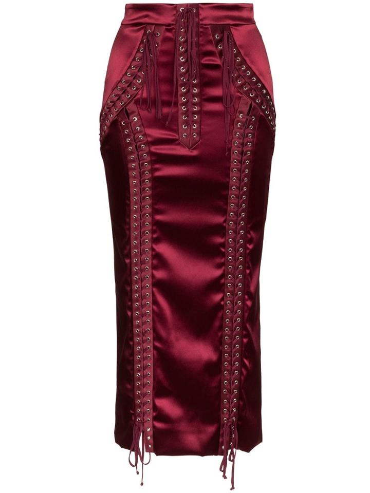 Dolce & Gabbana Dolce Skrt Crset Midi - Red