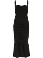 Dolce & Gabbana Strappy Tube Midi Pencil Dress - Black