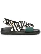 Marni Fussbett Zebra Sandals - Black