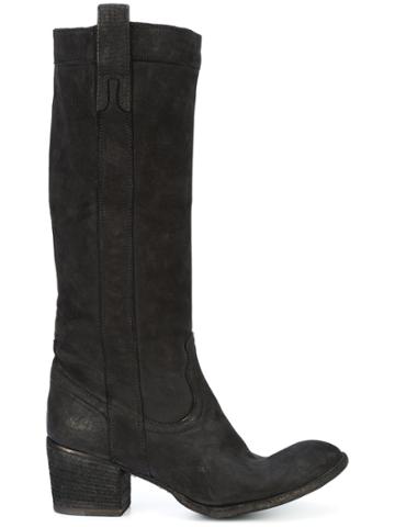 Fauzian Jeunesse Worn Look Boots - Black