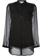 Acoté Layered Longsleeved Shirt, Women's, Size: 1, Black, Cupro/polyester