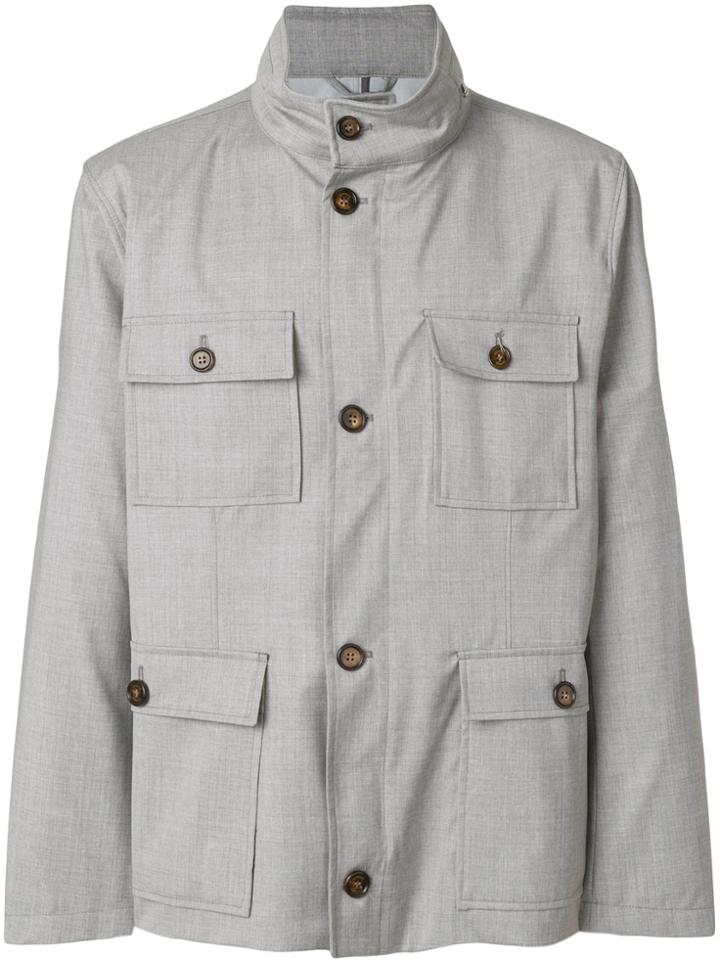 Eleventy Pocket Front Jacket - Grey