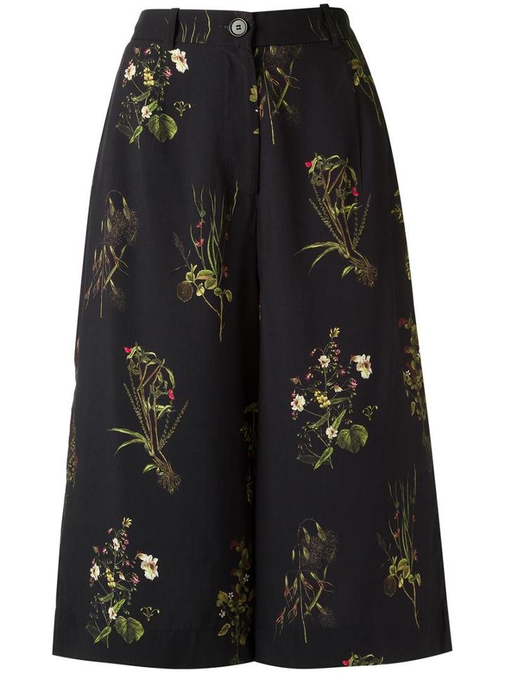 Osklen - Cropped Flared Trousers - Women - Viscose - 38, Black, Viscose