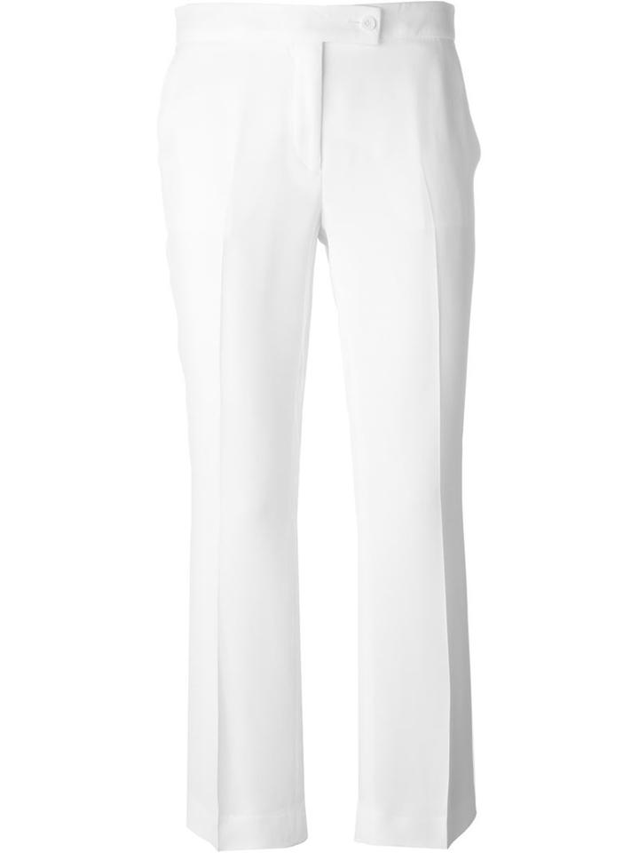 Etro Cropped Trousers, Women's, Size: 40, White, Viscose