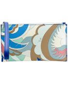 Emilio Pucci Acapulco Print Zip Pouch - Blue