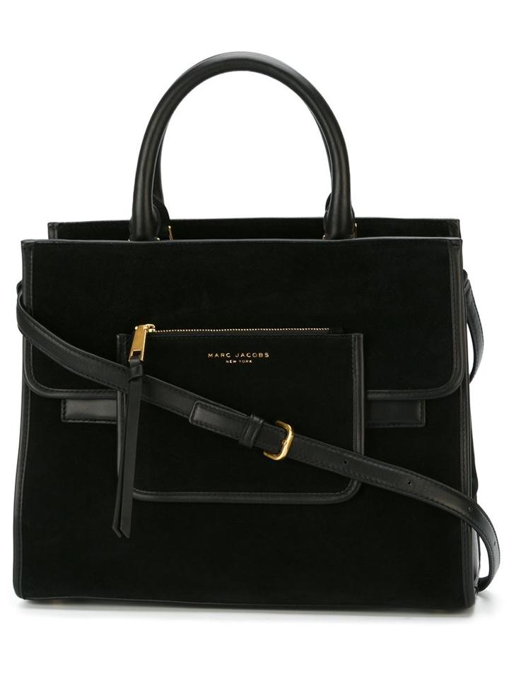 Marc Jacobs Madison Tote, Women's, Black, Calf Suede/leather