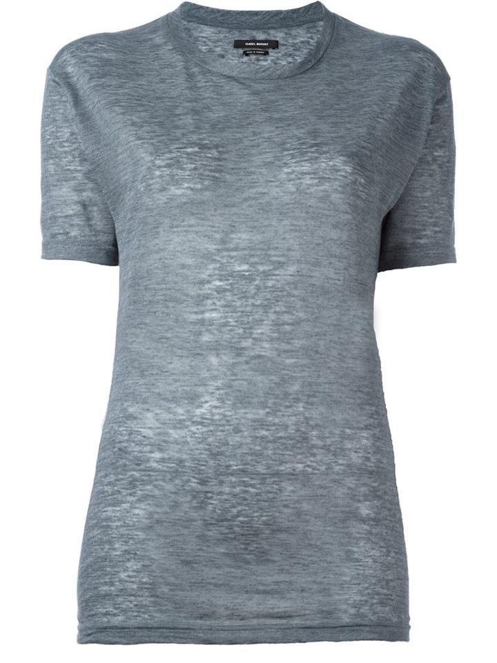 Isabel Marant 'madjo' T-shirt, Women's, Size: Xs, Blue, Linen/flax
