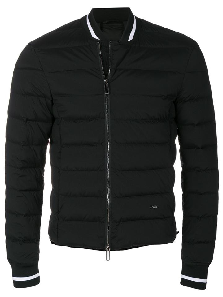Emporio Armani Padded Bomber Jacket - Black
