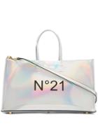 Nº21 Holographic Silver-tone Tote Bag