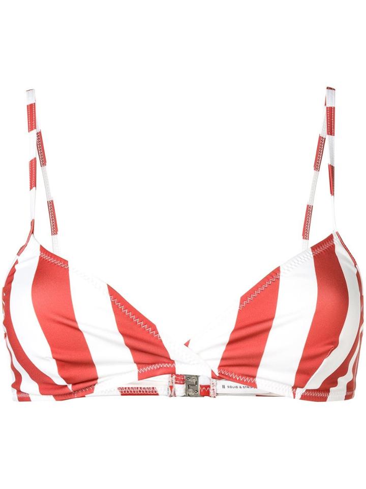 Solid & Striped Striped Bikini Top - Orange