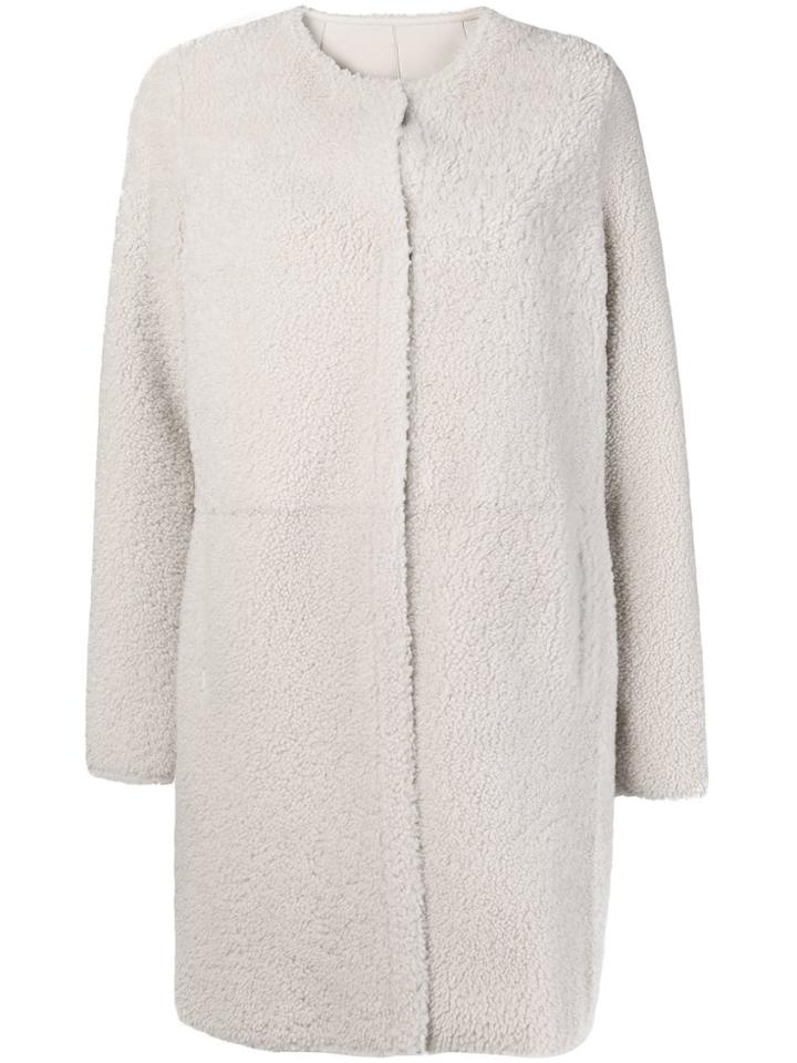 Yves Salomon Reversible Shearling Coat - White