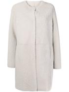 Yves Salomon Reversible Shearling Coat - White