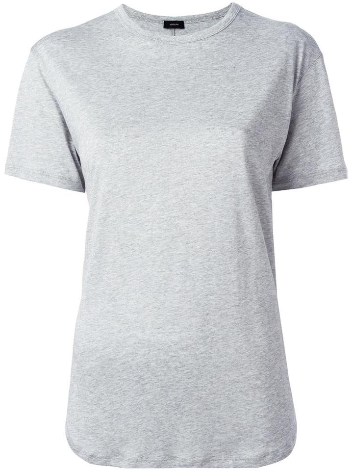 Joseph Round Neck T-shirt, Women's, Size: Small, Grey, Cotton/lyocell