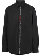Burberry Classic Fit Quote Detail Shirt - Black