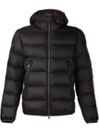 Moncler Hooded Padded Jacket, Men's, Size: 4, Black, Polyamide/feather Down/feather/nylon