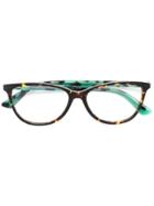 Mcq By Alexander Mcqueen Eyewear Cat-eyed Frame Glasses - Brown