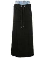 Diesel Contrast Drawstring Skirt - Black