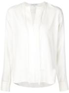 Helmut Lang Frayed Trim Tunic Blouse