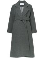 Le Ciel Bleu Straight Belted Coat - Grey
