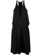 Paco Rabanne - Deep V-neck Dress - Women - Silk/polyester - 36, Women's, Black, Silk/polyester