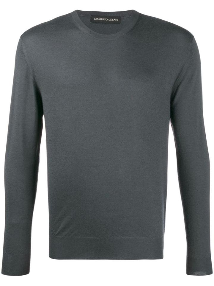 Lamberto Losani Crew Neck Pullover - Grey