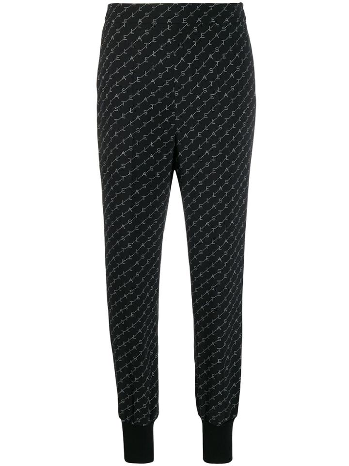 Stella Mccartney Logo Print Trousers - Black