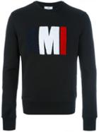 Ami Alexandre Mattiussi Textured Logo Sweatshirt, Men's, Size: Xl, Black, Cotton