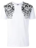 Les Hommes Urban Botanical Print T-shirt, Men's, Size: Small, White, Cotton