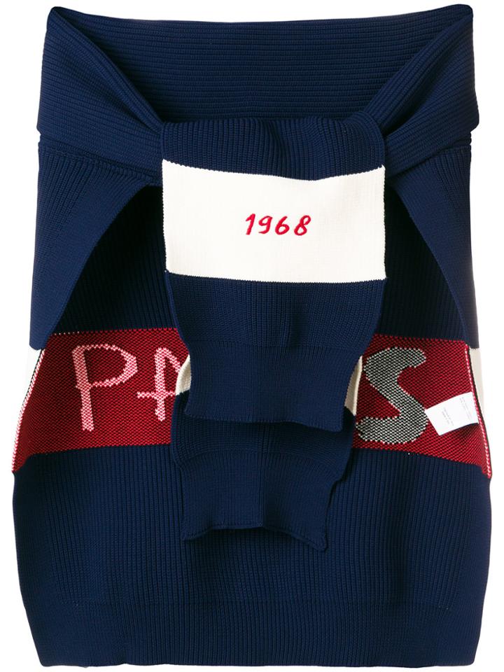 Sonia Rykiel Striped Layered Jumper - Blue