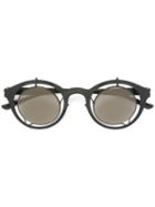 Mykita Round Frame Glasses, Black, Stainless Steel/glass