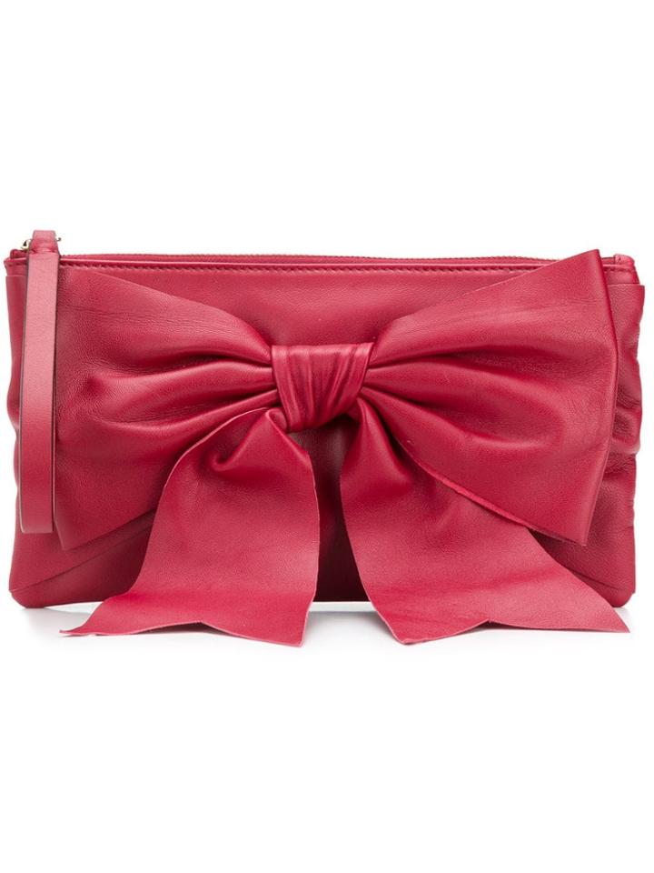 Red Valentino Red(v) Bow Front Clutch