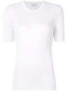Courrèges Ribbed Half Sleeve Sweater - White
