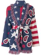 Alanui Embroidered Us Bandana Cardigan - Blue