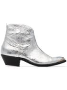 Golden Goose Deluxe Brand Gold And Silver Metallic Young Leather