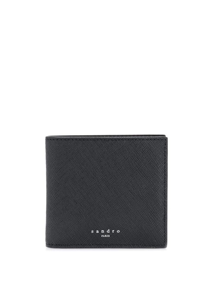 Sandro Paris Embossed Logo Wallet - Black