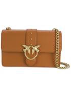 Pinko Bird Plaque Cross Body Bag - Brown