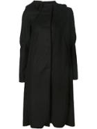 Barbara I Gongini Asymmetric Felt Coat, Women's, Size: 34, Black, Polyamide/wool