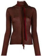 Acne Studios Metallic Knitted Top - Red