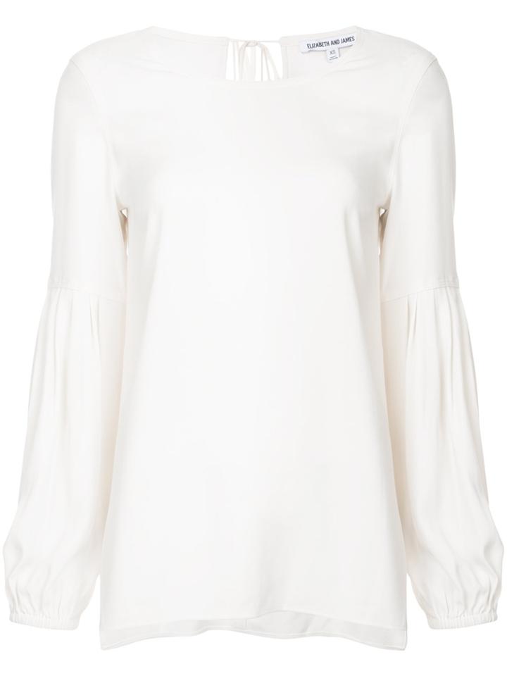 Elizabeth And James Puff Sleeve Jumper - White