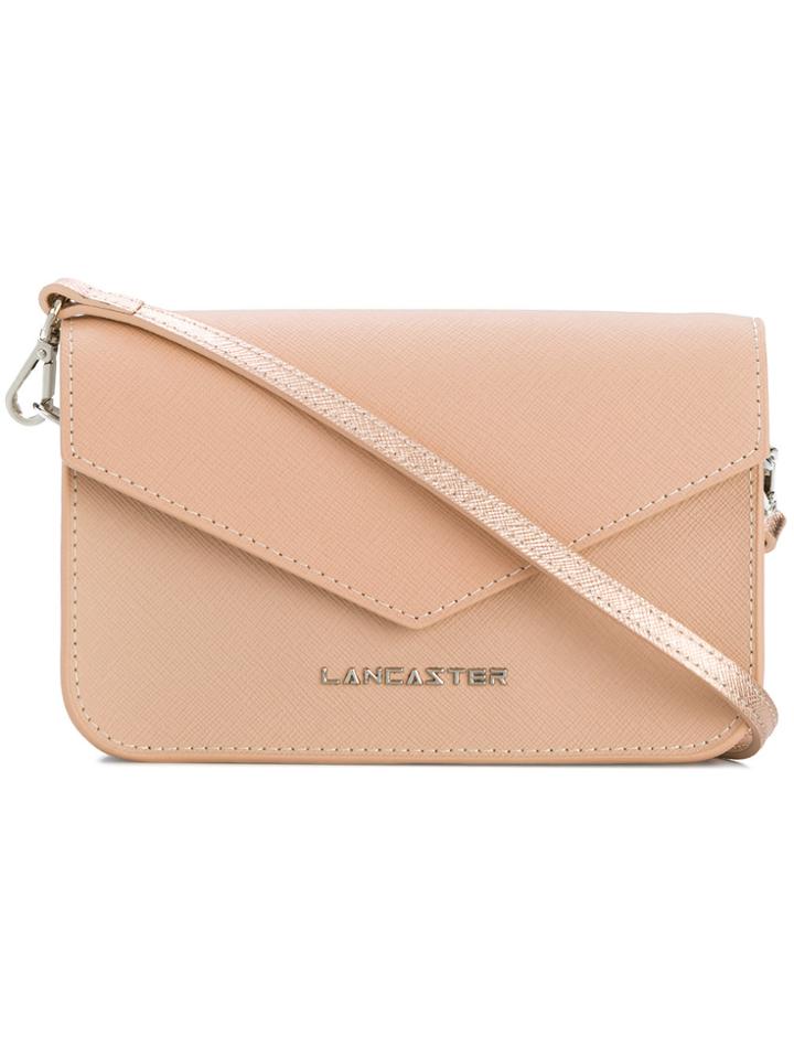 Lancaster Foldover Logo Clutch - Nude & Neutrals