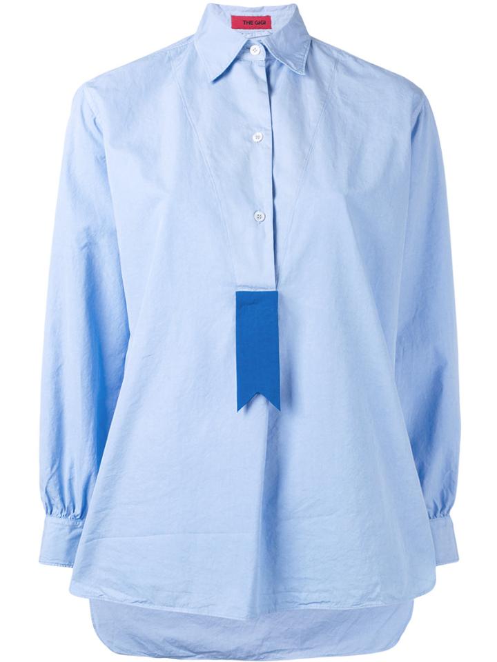 The Gigi Contrast Shirt - Blue