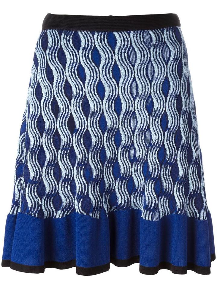 Mary Katrantzou 'pollie' Skirt, Women's, Size: Medium, Blue, Silk/viscose/polyester