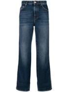 Alexander Mcqueen Wide-leg Cropped Jeans - Blue