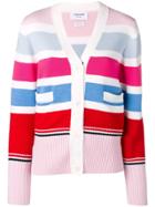 Thom Browne Swimmer Leg Intarsia Cardigan - Pink