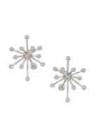 Sauer Brincos Sparkle Mini Em Ouro Branco E Diamante - Silver