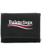 Balenciaga Explorer Square Coin Wallet - Black