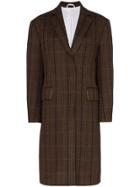 Calvin Klein 205w39nyc Oversized Tweed Wool Coat - Brown