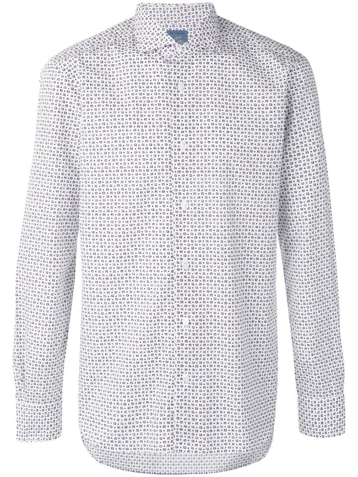 Barba Printed Shirt - White
