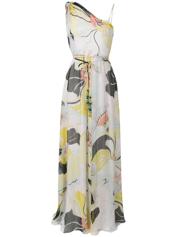 Emilio Pucci Mirabilis Print One-shoulder Silk Dress - Pink