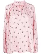 Mulberry Hettie Floral Print Blouse - Pink